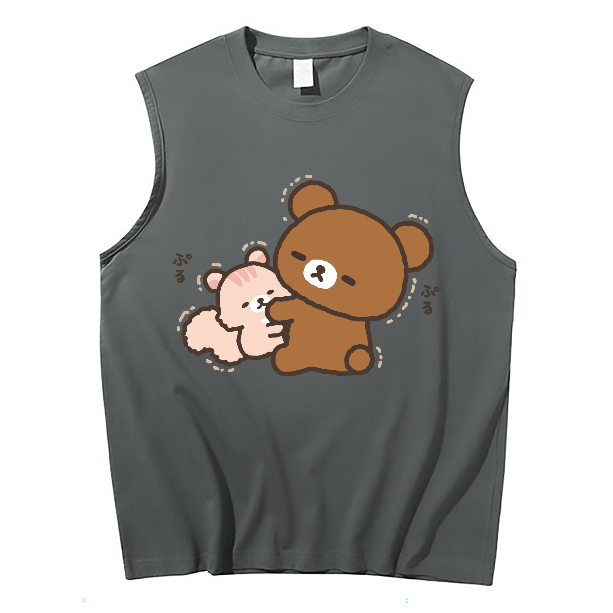 （画像用） リラックマ リラックマ キイロイトリ Rilakkuma Korilakkuma Kiiroitori コットン100％タンクトップ（フロントプリント）